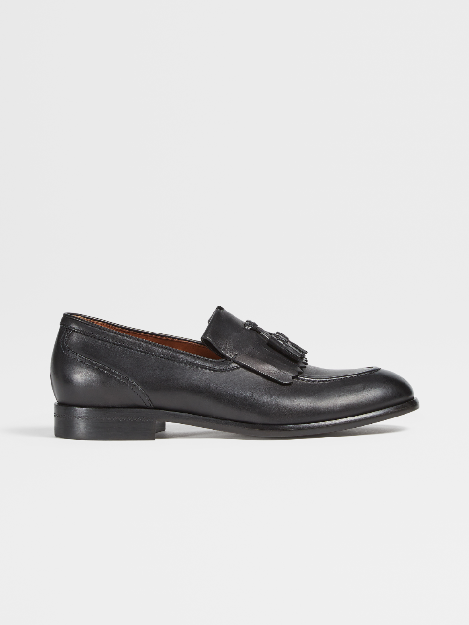 Black Hand-buffed Leather Marcello Tassel Moccasin